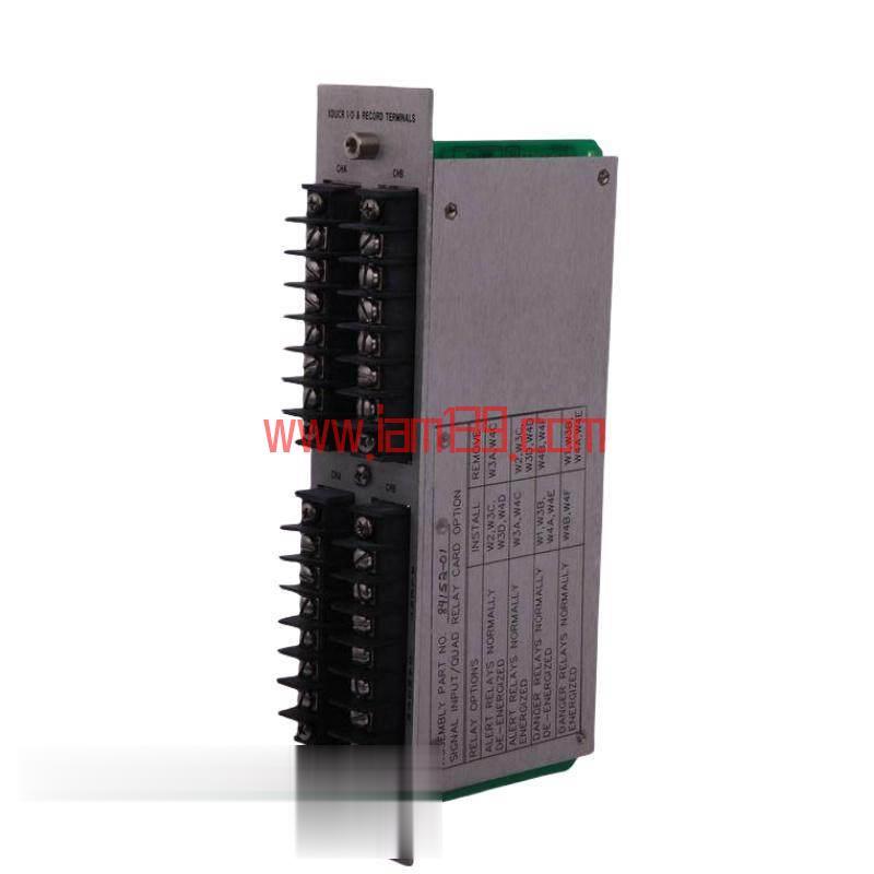 
Bentley Nevada 84152-01 四通道继电器模块：工业应用先进控制解决方案