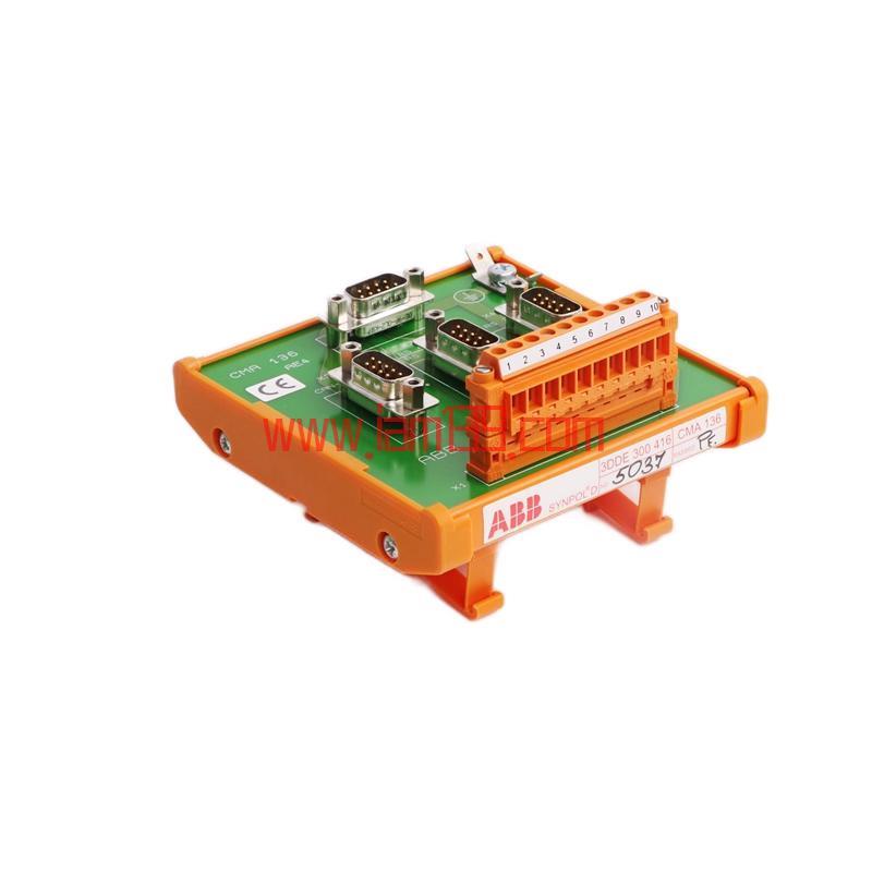 
ABB CMA136 3DDE300416 发电机继电器端子板