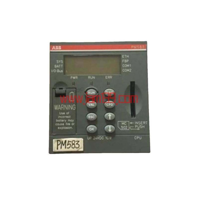 
ABB AC500 CPU PM583-ETH：高性能模块化控制解决方案