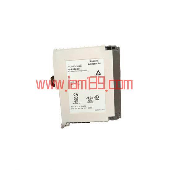 
施耐德AS-BDAU-204，4通道模拟量输出模块